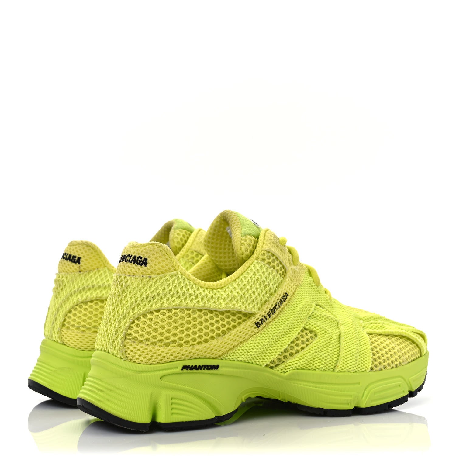 Balenciaga Fabric Mesh Womens Phantom Sneakers 38 Lime Black 4 of 8