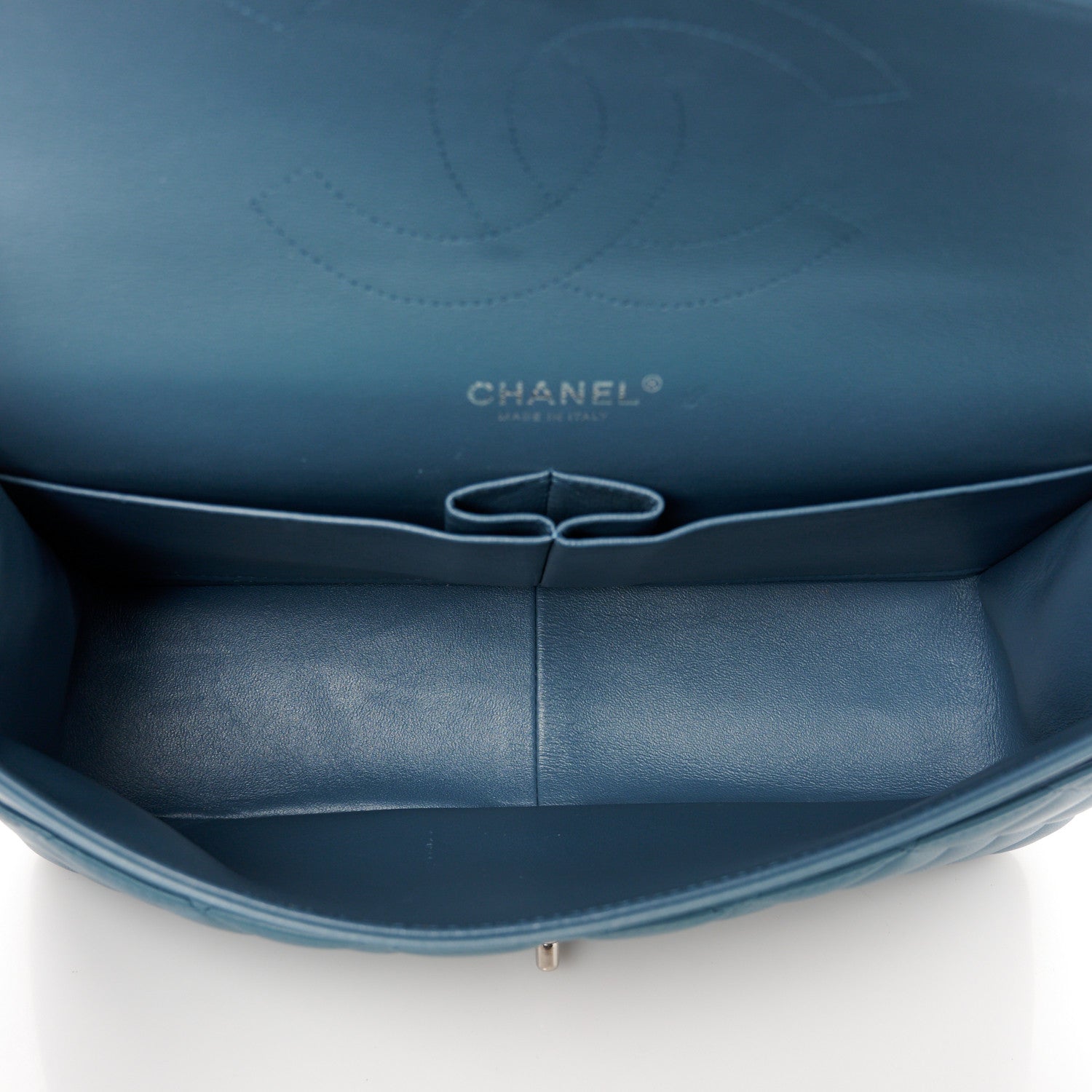 Chanel Lambskin Quilted Jumbo Double Flap Turquoise 5 of 11