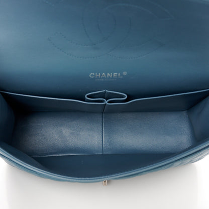 Chanel Lambskin Quilted Jumbo Double Flap Turquoise 5 of 11