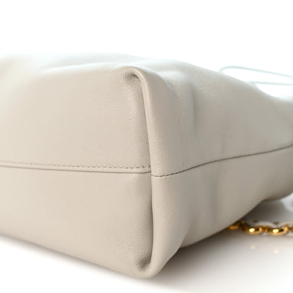 Loewe Mellow Nappa Donut Chain Medium Flamenco Knot Clutch Shell Grey 10 of 10