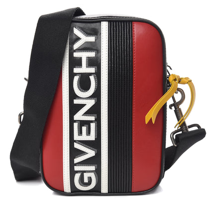 Givenchy Calfskin MC3 Crossbody Bag Black Red White 1 of 9