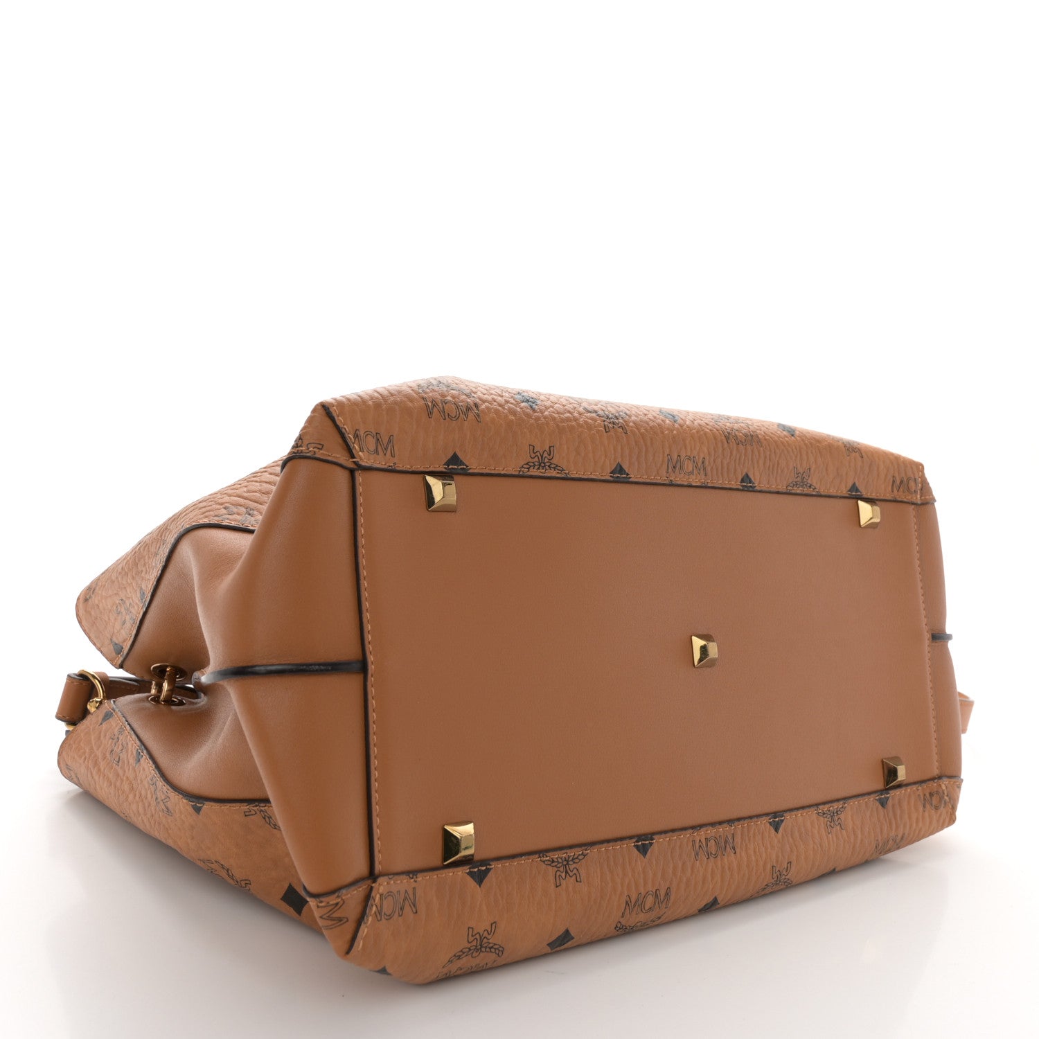 MCM Visetos Large Essential Tote Cognac 4 of 11