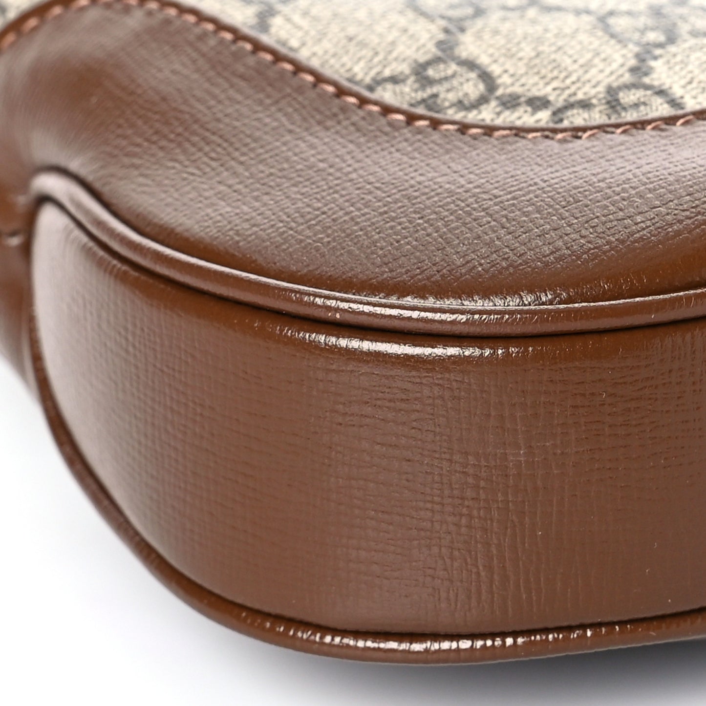 GG Supreme Monogram Azalea Calfskin Web Small Jackie 1961 Hobo Beige Ebony Brown Sugar