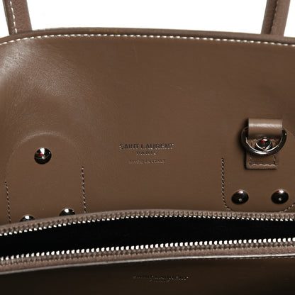 Saint Laurent Grained Calfskin Topstitch Small Classic Sac De Jour Taupe 5 of 11