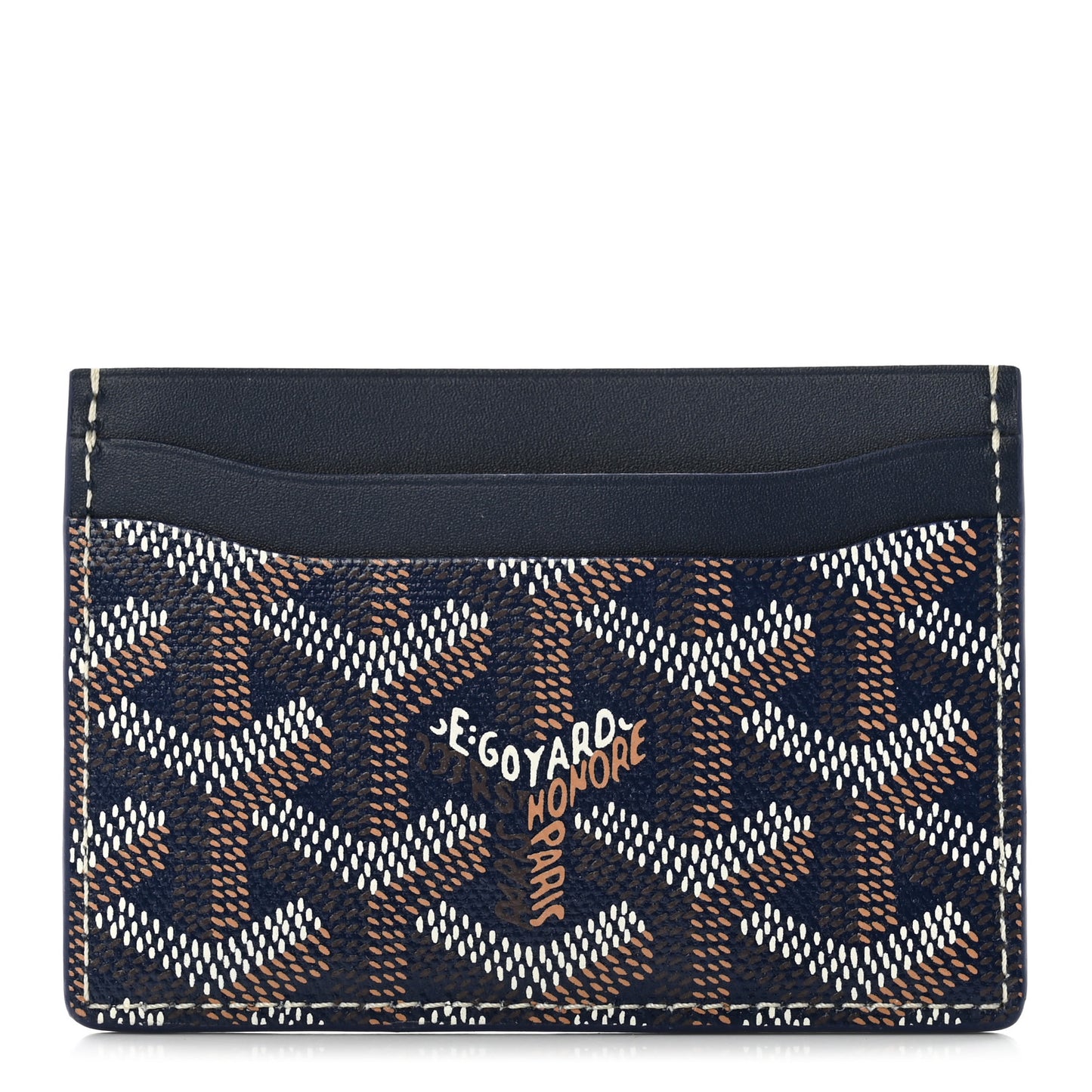 Goyardine Saint Sulpice Card Holder Navy
