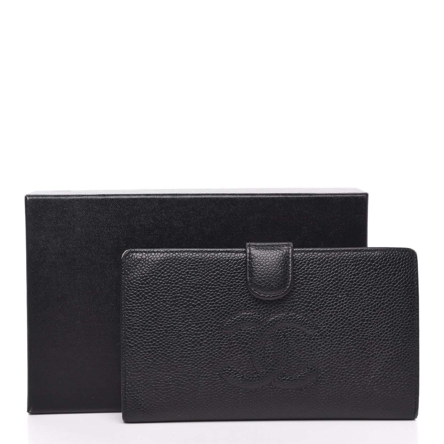 Caviar Timeless CC French Wallet Black