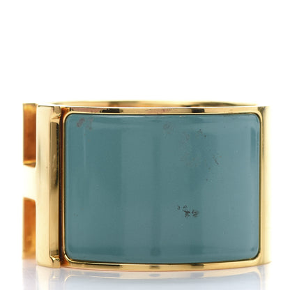 Hermes Enamel Extra Wide Clic Clac H Bracelet PM Emeraude 5 of 6