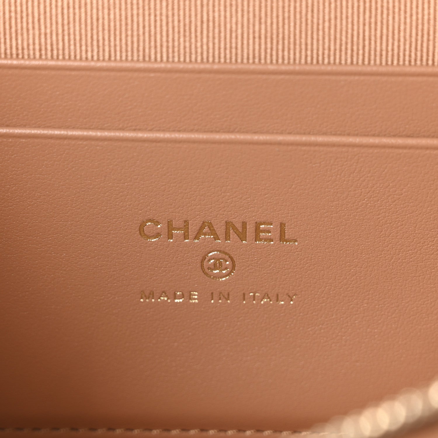 Chanel Caviar Quilted Top Handle Slim Vanity With Chain Brown 6 of 10