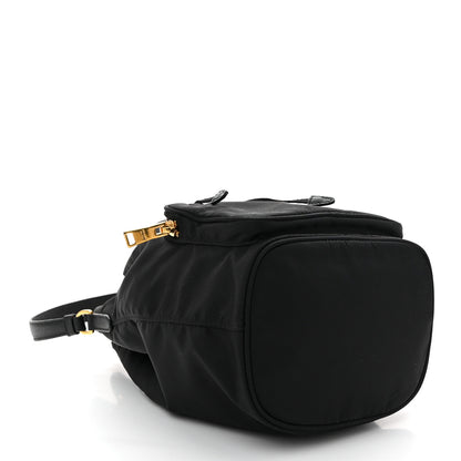 Prada Saffiano Tessuto Nylon Mini Bucket Crossbody Bag Black 4 of 11