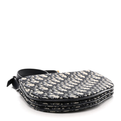 Christian Dior Oblique Saddle Pouch With Strap Navy Blue 4 of 16