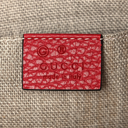 Gucci Calfskin Large Bamboo Clutch Red 6 of 10