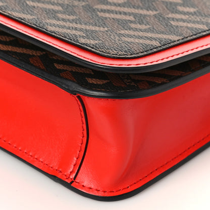 Versace Coated Canvas Virtus La Greca Signature Shoulder Bag Red 9 of 9