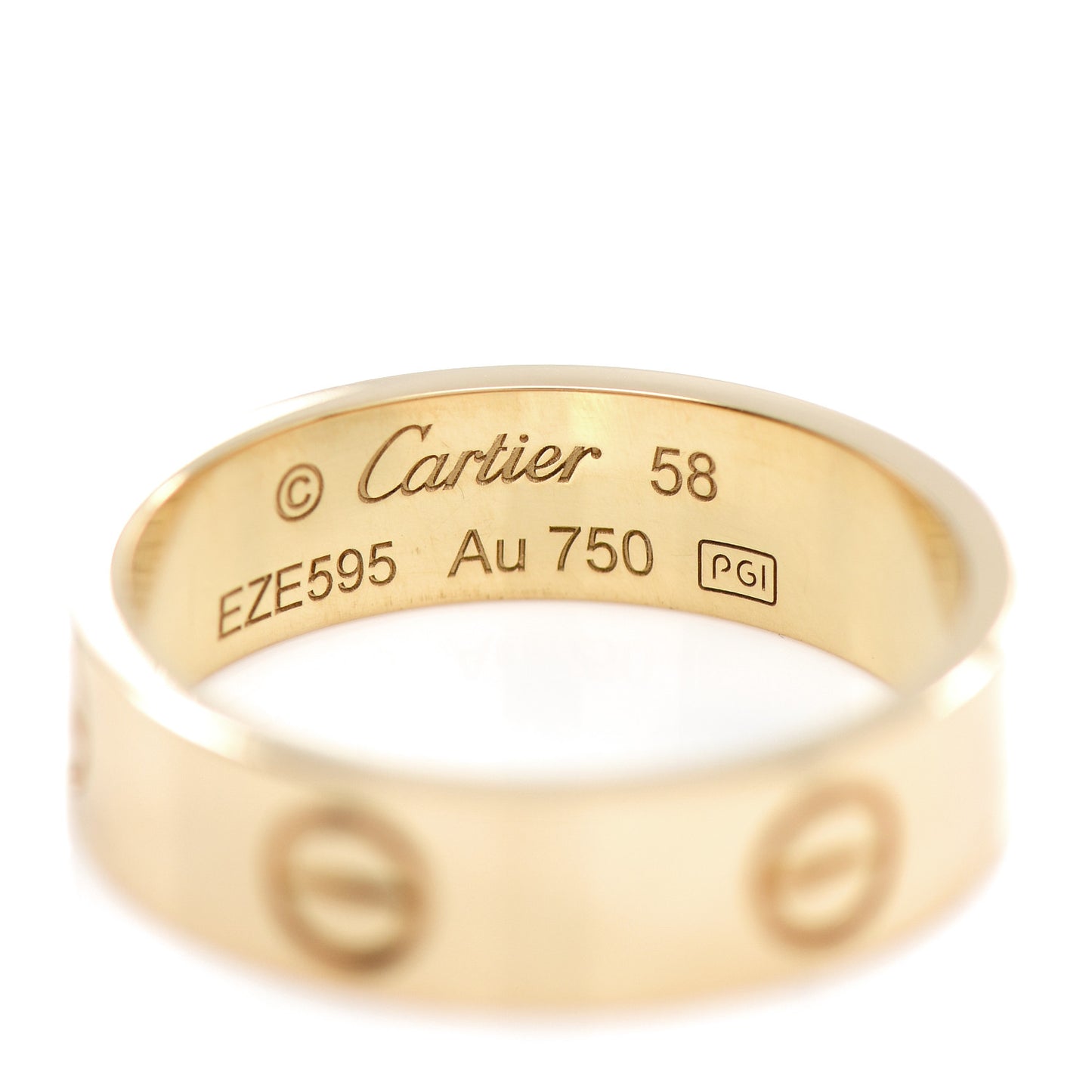 18K Yellow Gold 5.5mm LOVE Ring 58 8.5