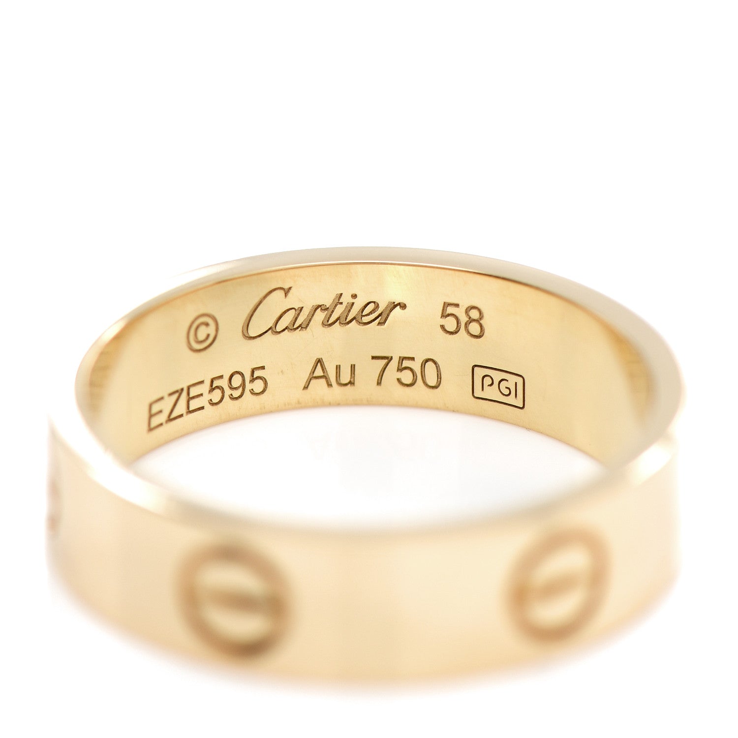 Cartier 18K Yellow Gold 5.5mm LOVE Ring 58 8.5 4 of 4