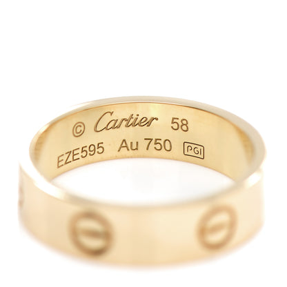 Cartier 18K Yellow Gold 5.5mm LOVE Ring 58 8.5 4 of 4