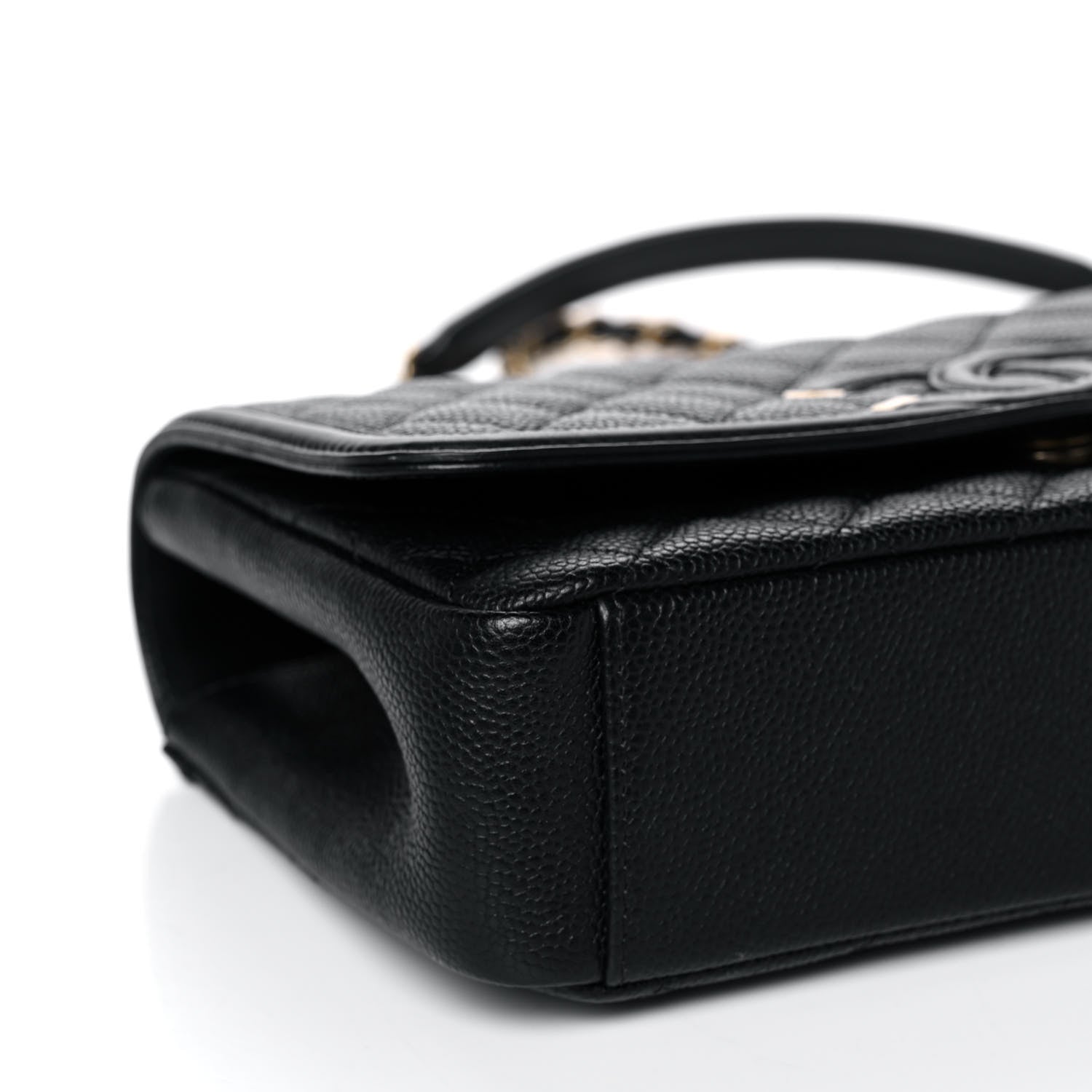 Chanel Caviar Quilted Medium CC Filigree Flap Black 9 of 12