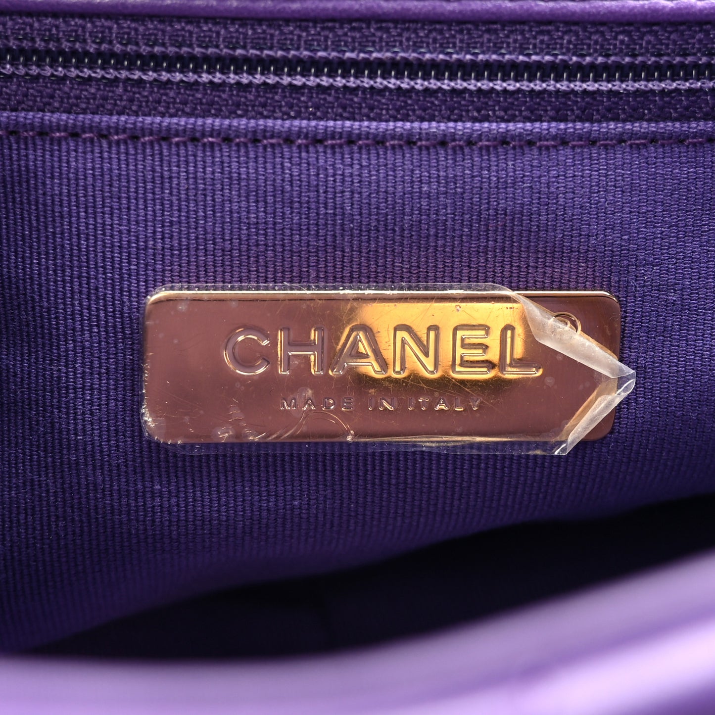 Goatskin Quilted Medium Chanel 19 Flap Violet Purple