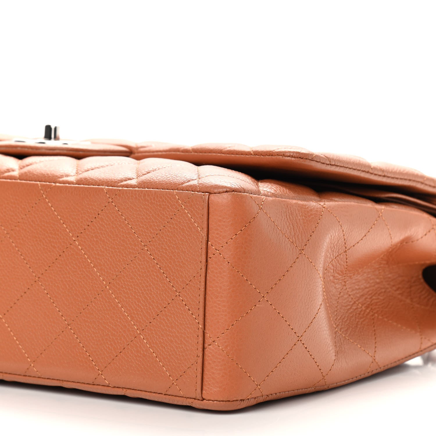 Chanel Caviar Quilted Maxi Double Flap Light Brown 11 of 11
