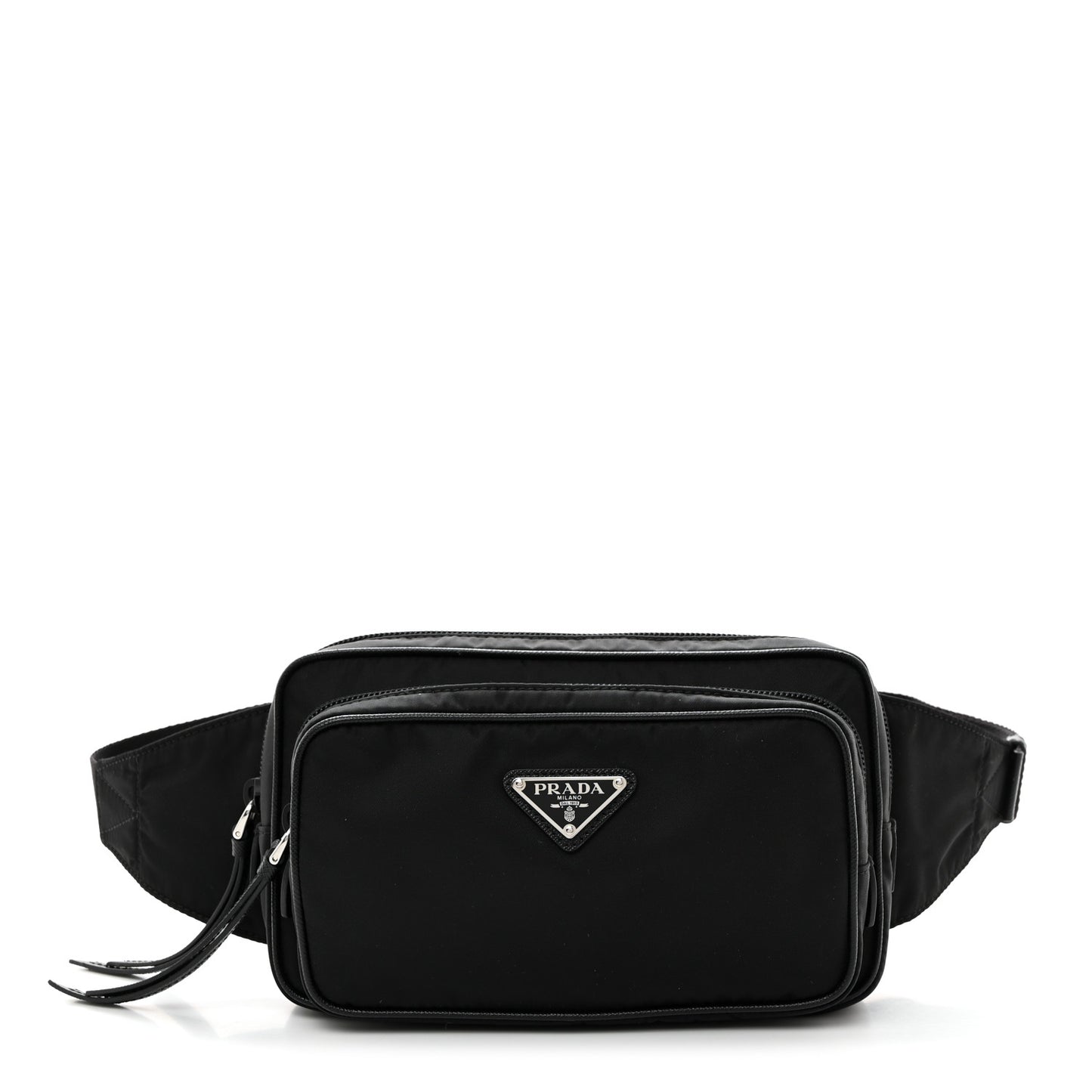 Re-Nylon Saffiano Belt Bag L Black