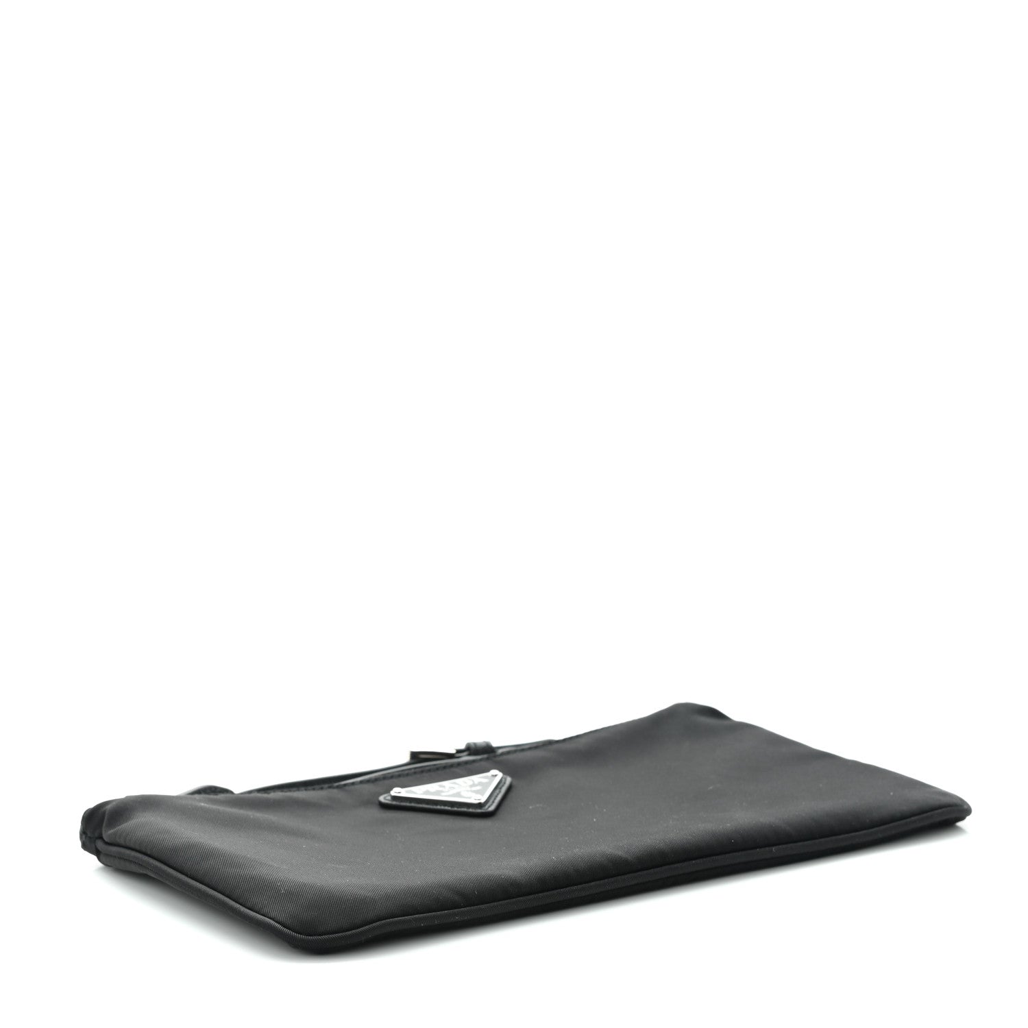 Prada Re-Nylon Saffiano Pouch Wristlet Black 4 of 9