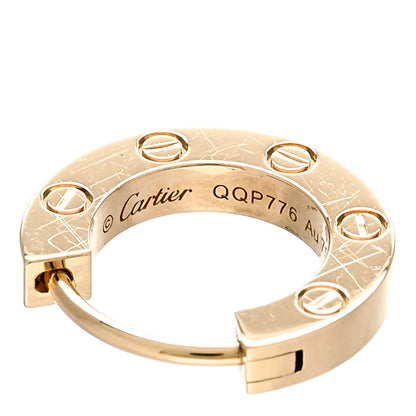 Cartier 18K Yellow Gold Single LOVE Hoop Earring 5 of 7