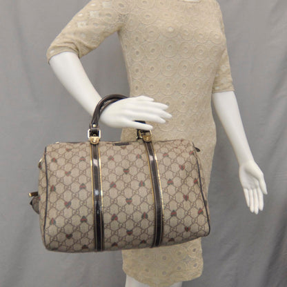 Gucci GG Plus Monogram Hearts Medium Joy Boston Dark Brown 2 of 9