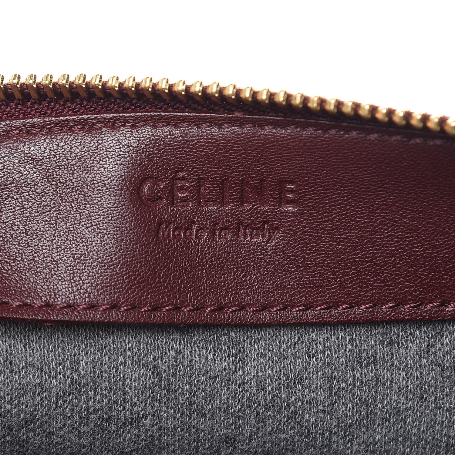 Celine Lambskin Small Trio Crossbody Bag Burgundy 7 of 14