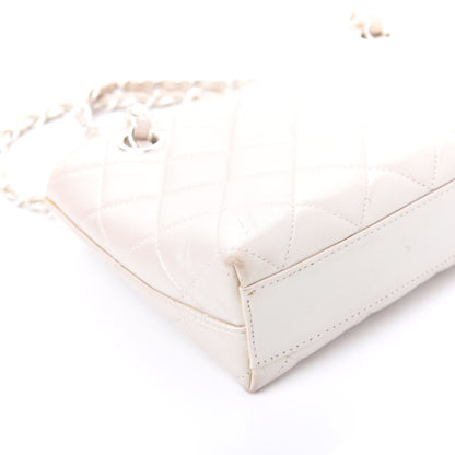 Chanel Iridescent Lambskin Quilted Pochette White 7 of 12