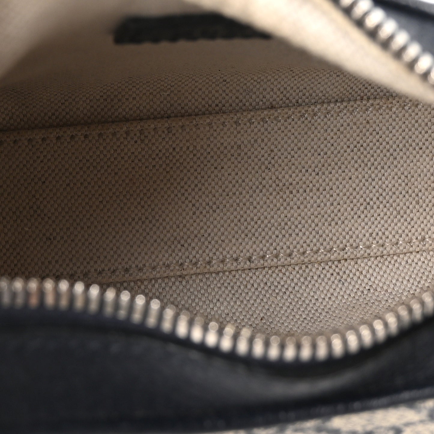 GG Supreme Monogram Textured Calfskin Web Small Attache Shoulder Bag Beige Blue