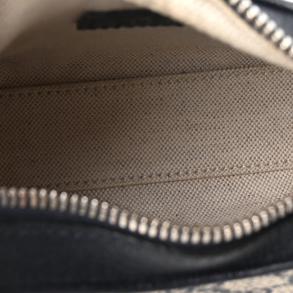 Gucci GG Supreme Monogram Textured Calfskin Web Small Attache Shoulder Bag Beige Blue 5 of 10