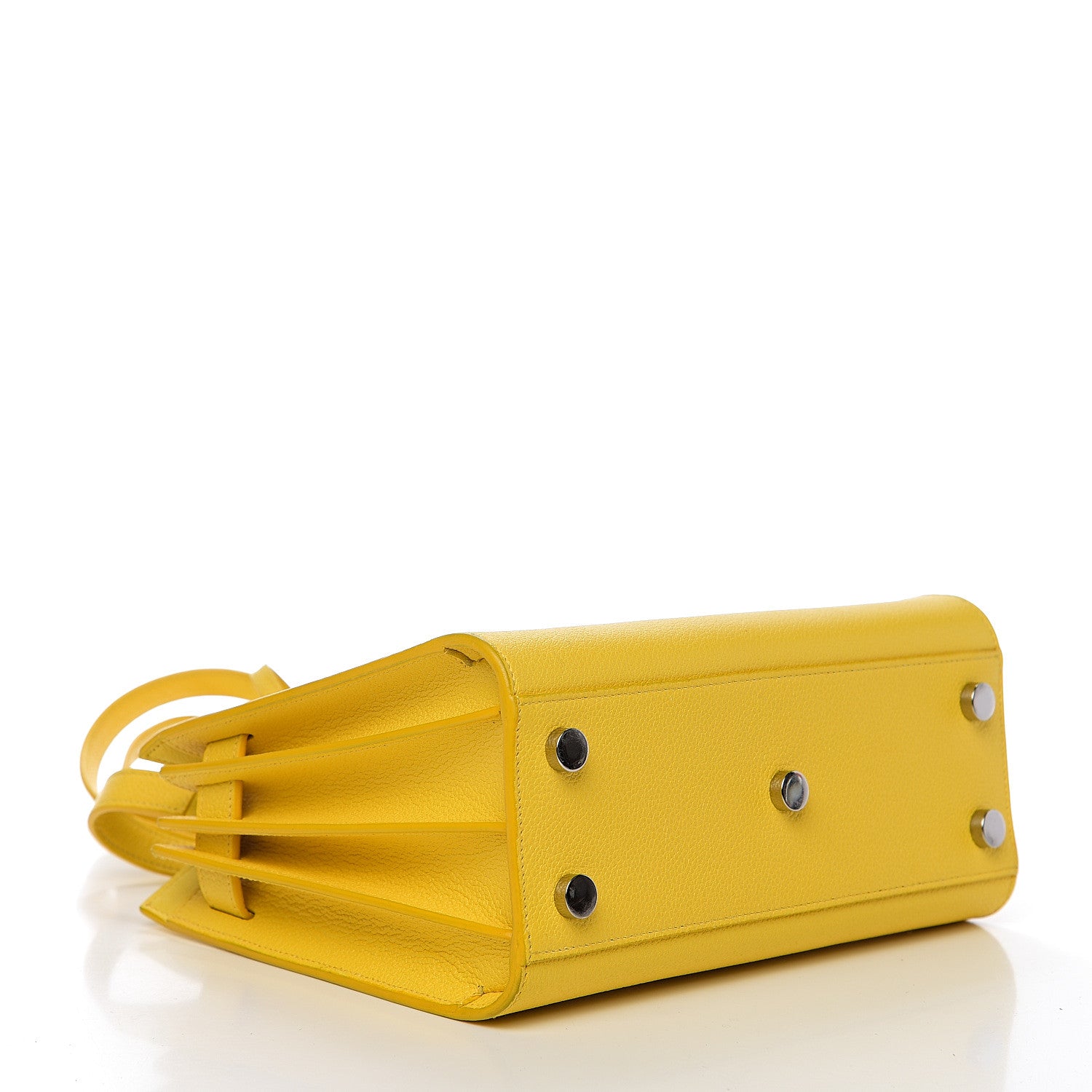 Saint Laurent Grained Calfskin Nano Sac De Jour Jaune 3 of 9