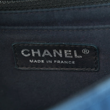 Chanel Denim Embroidered Medium Perfume Bottle Flap Light Blue 6 of 11
