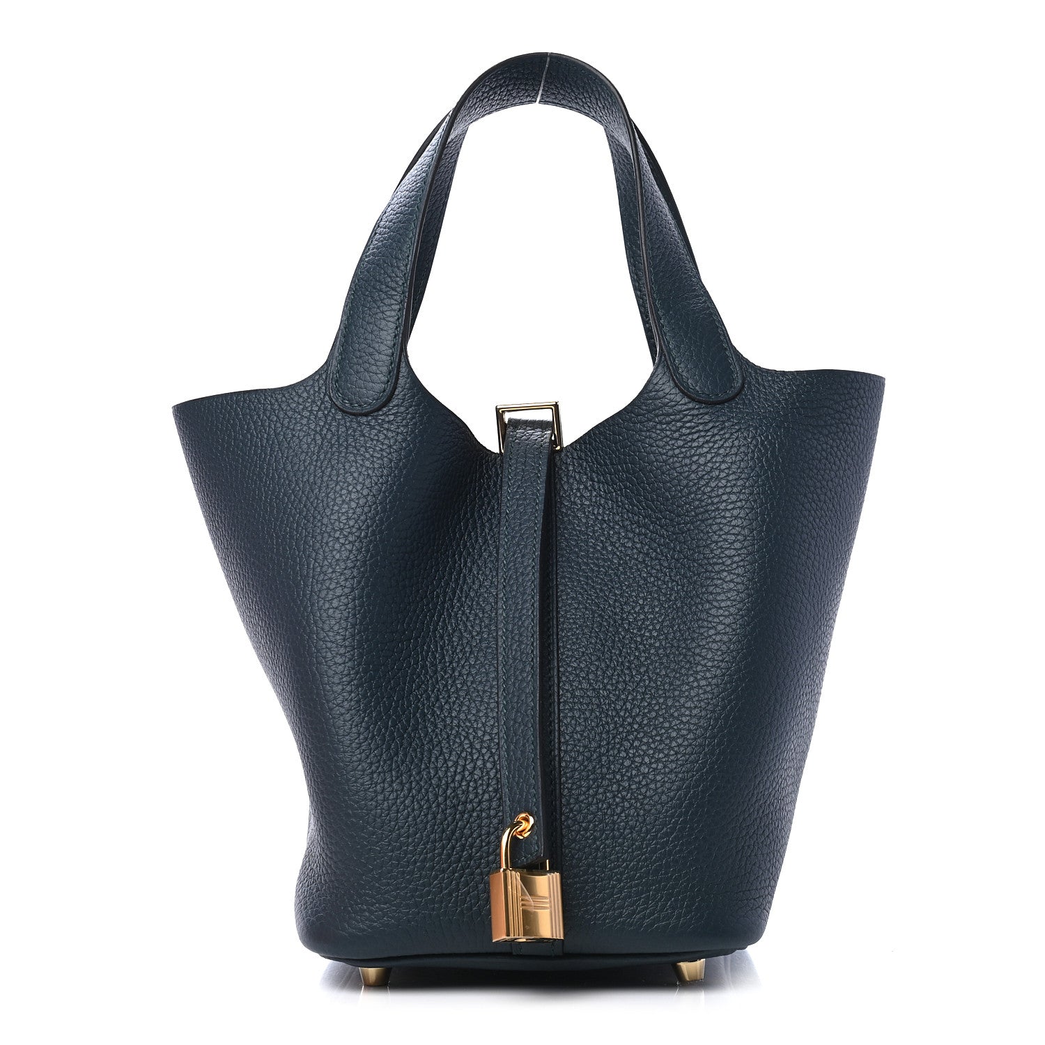 Hermes Taurillon Clemence Picotin Lock 18 PM Vert Cypress 1 of 9