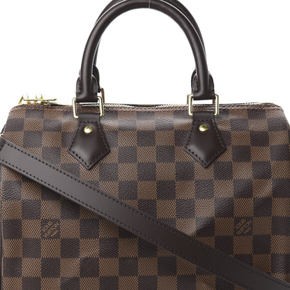 Louis Vuitton Damier Ebene Speedy Bandouliere 25 10 of 13