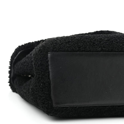 Saint Laurent Shearling Monogram Medium Loulou Shoulder Bag Black 10 of 11