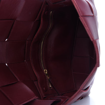 Bottega Veneta Lambskin Maxi Intrecciato Cassette Crossbody Bag Bordeaux 5 of 9