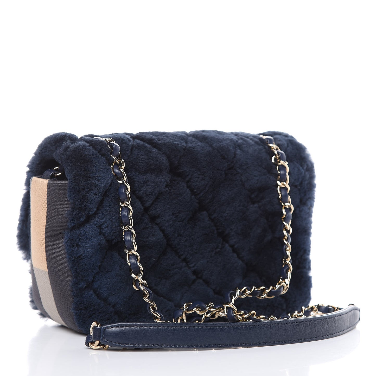 Orylag Lambskin Mini Rectangular Flap Blue