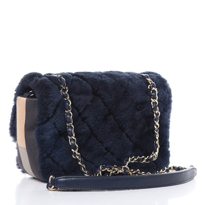 Chanel Orylag Lambskin Mini Rectangular Flap Blue 3 of 11