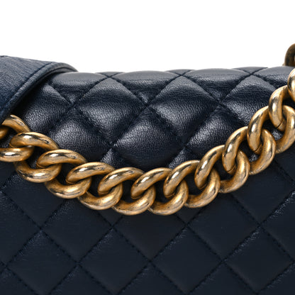 Chanel Calfskin Quilted Small Boy Flap Navy 8 of 11