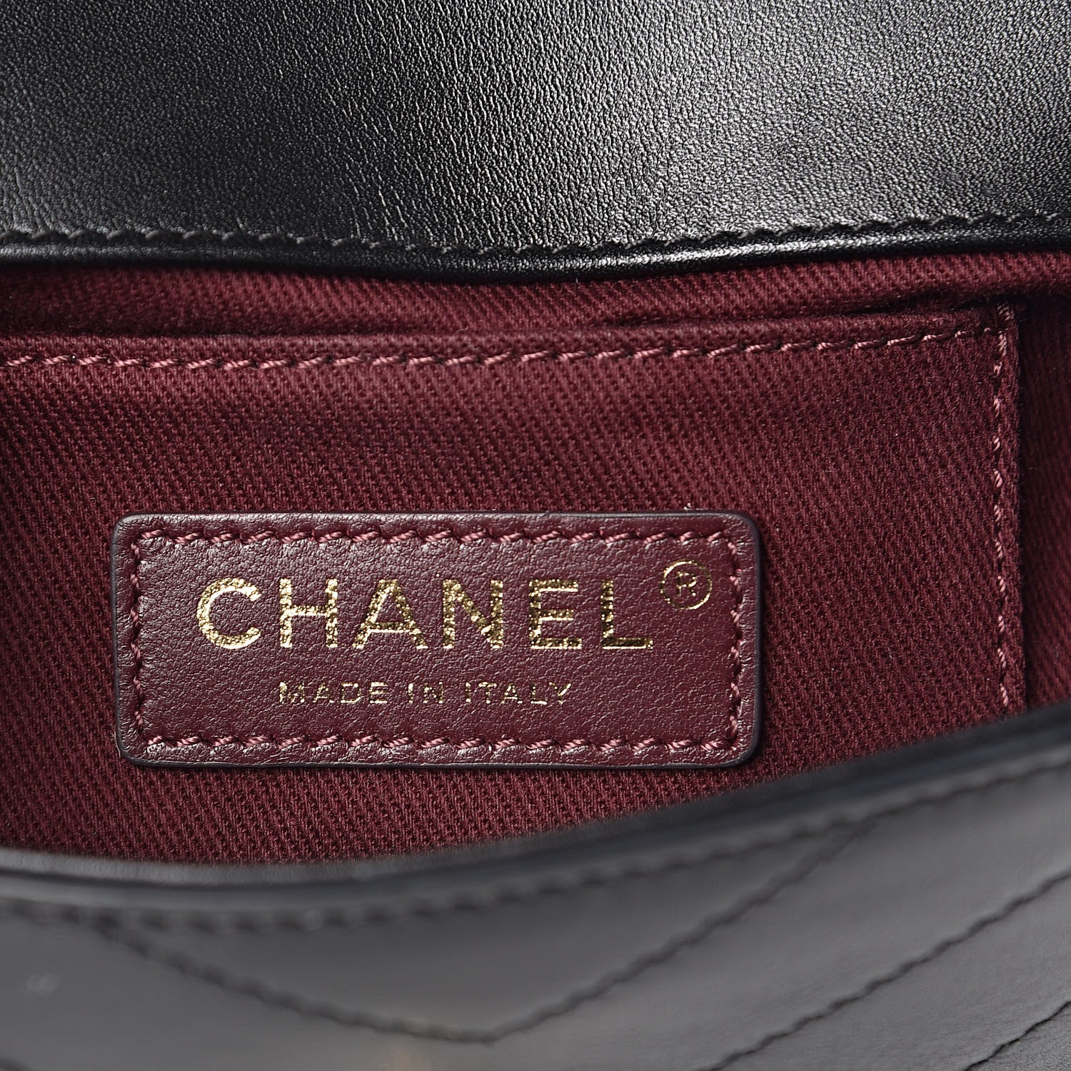 Chanel Calfskin Chevron Stitched Coco Waist Bag Black 6 of 10