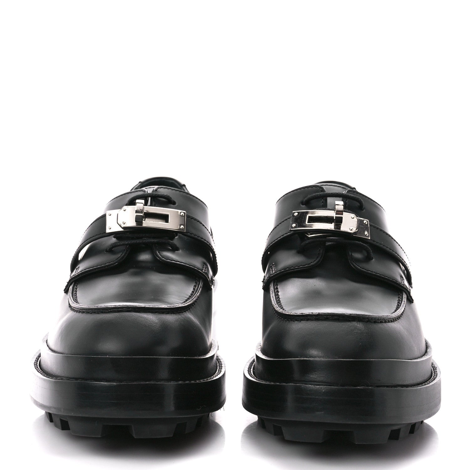 Hermes Glossed Calfskin First Oxford 37 Black 2 of 10