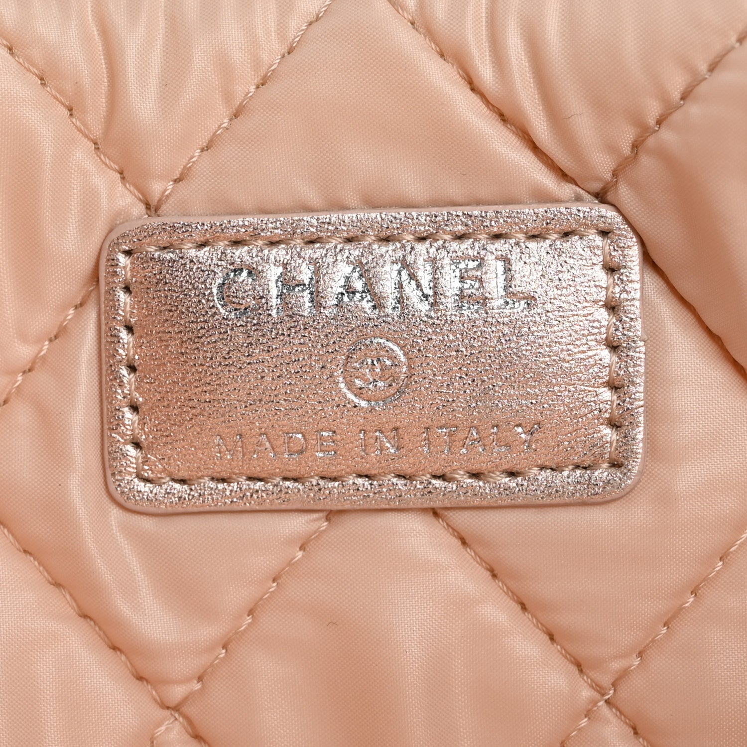 Chanel Metallic Lambskin Quilted Cosmetic Pouch Light Pink 6 of 8