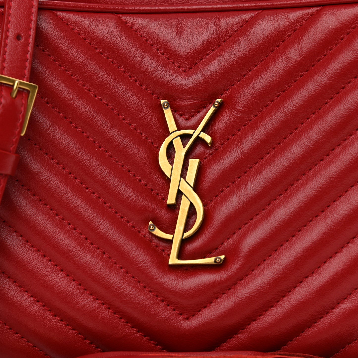 Calfskin Matelasse Monogram Lou Camera Bag Rouge Eros