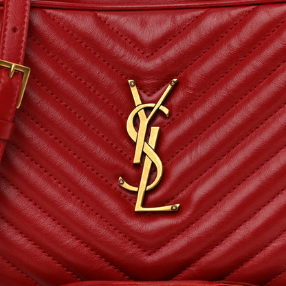 Saint Laurent Calfskin Matelasse Monogram Lou Camera Bag Rouge Eros 7 of 10