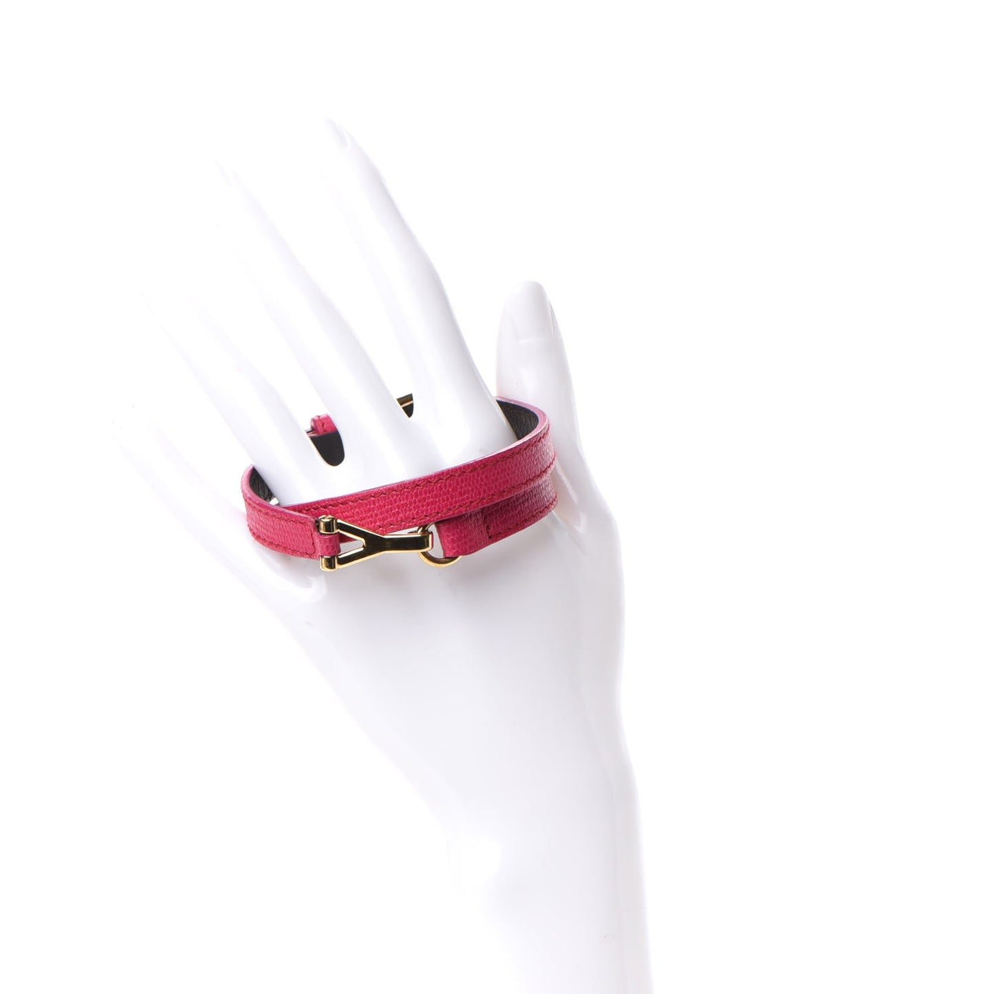 Calfskin Double Wrap Bracelet Pink