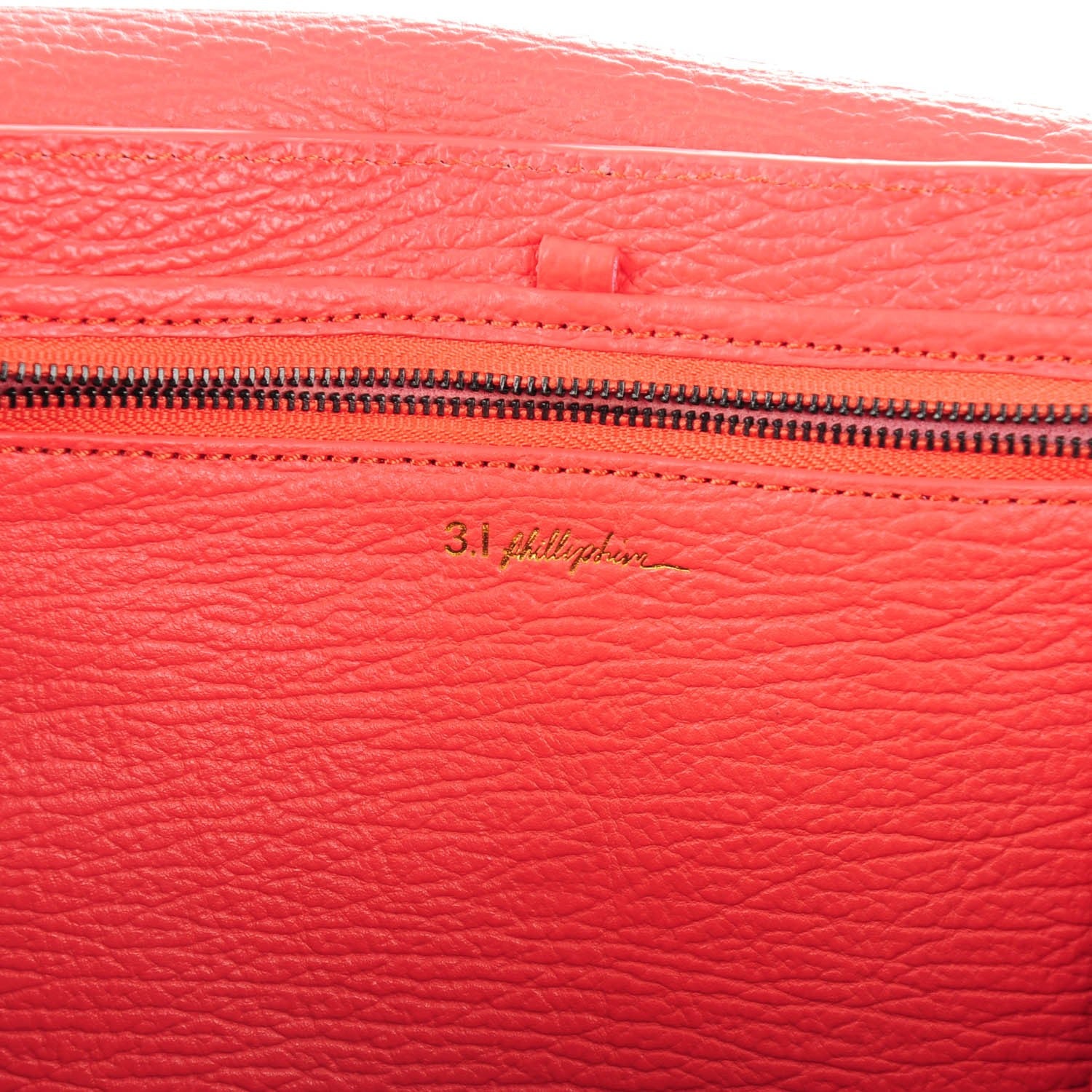 3.1 Phillip Lim 3.1 Textured Calfskin Large Pashli Satchel Coral 6 of 7