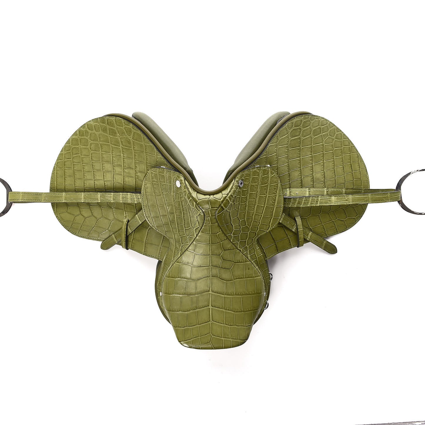 Crocodile Niloticus Ultra Soft Mini Steinkraus Saddle Vert Pelouse