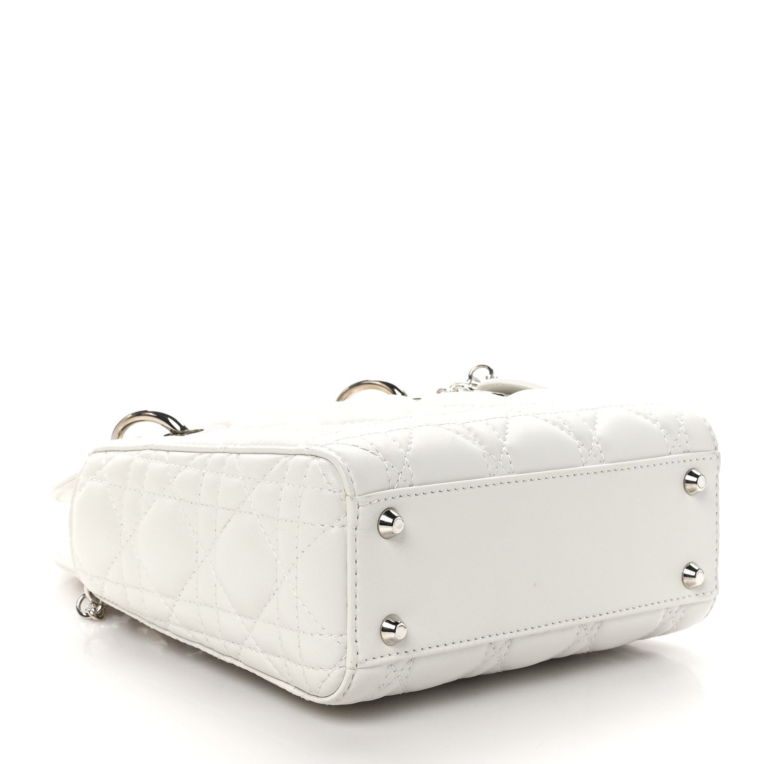 Christian Dior Lambskin Cannage Mini Lady Dior White 4 of 10