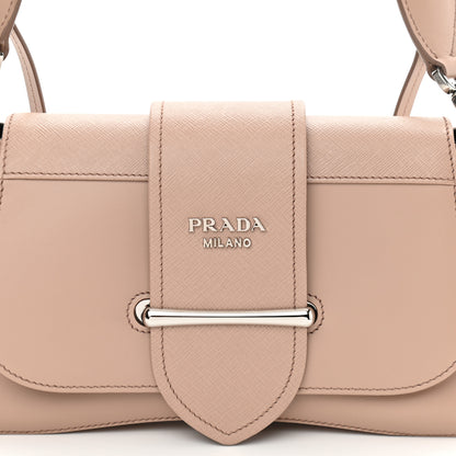 Prada City Calfskin Saffiano Mini Sidonie Shoulder Bag Cipria 8 of 12