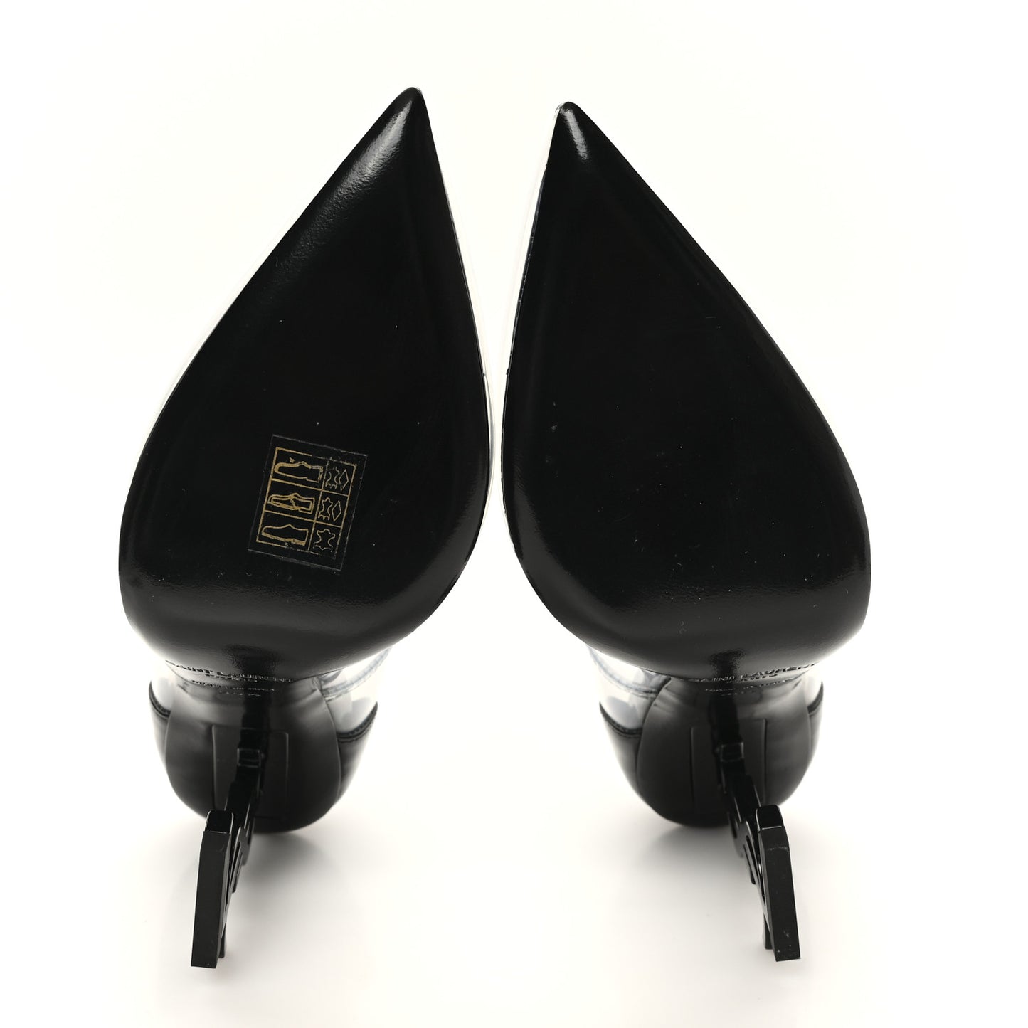 Patent Calfskin PVC Opyum 110 Pump 36.5 Black Transparent